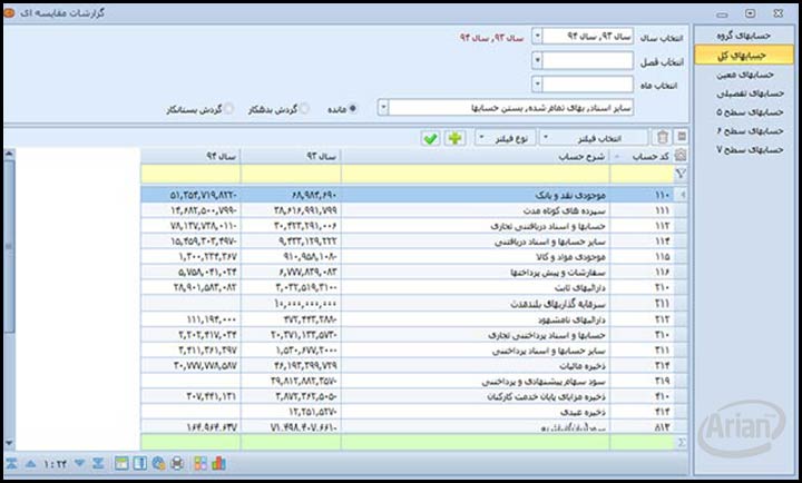 نرم افزار حسابداری مالی کارآمد | آرین سیستم